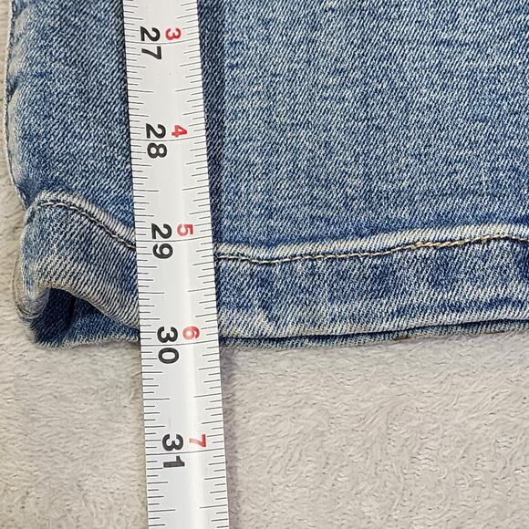 GAP Jeans 70s Flare High Rise 2 Tone Blue Denim Womens 28 Size 6 Short - Picture 8 of 12